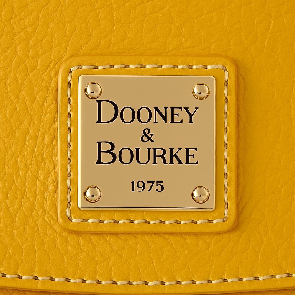 Dooney & Bourke Mustard Yellow Leather Shoulder Bag - Picture 3 of 7